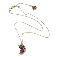 Nouvelles Boucles d'Oreilles Tendance Série Fruitée en Forme de Pastèque Incrustées de Diamants d'Eau