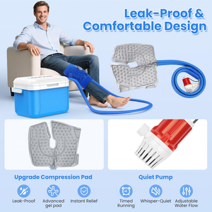 Portable Ice Therapy Machine Cold Compression <strong>Recovery</strong> System with Quiet Pump and Timer for Knee Shoulder Ankle Care - Product Image 3