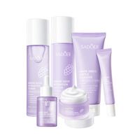 SADOER Ensemble de soins du visage multi-usages pour enfants, à base de collagène de pépins de raisin, anti-oxydant, réparateur, hydratant et reconstituant, en six pièces