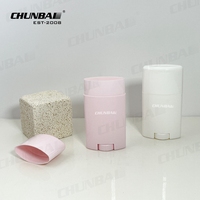 Contenants de déodorant de voyage vides en plastique mat, à mécanisme rotatif, 1/2 oz 60g 75g, avec impression personnalisée