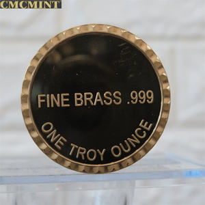 Kustom Kuningan Logam Kosong 1 Oz 999 Koin Kuningan Halus untuk Desain Mandiri Ukiran Laser Terukir Koin Kosong - Product Image 4