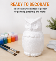 Figurine d'hibou en mousse EPS, Ornement animalier de simulation naturelle, Décoration d'ambiance pour le festival d'Halloween, Objets décoratifs en forme d'animal