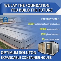 Maison préfabriquée pliable prête à l'emploi de 20 pieds ou 40 pieds, villa extensible à deux chambres, hôtel, appartement, maison préfabriquée pour expédition