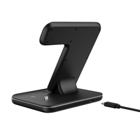Chargeur sans fil 3 en 1 15W pour iPhone 11 12 Pro Max Chargeurs à induction à charge rapide 15W pour IWatch 6 5 4 pour Samsung