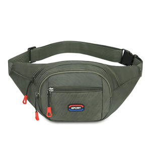 Riñonera Impermeable para Hombre, Color Verde Sólido, Correa Desmontable, Bolsillo Interior con Cremallera, para Viajes y Ocio, Primavera 2025 - Product Image 2