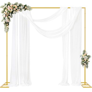 Bogenförmiger Seidenrahmen <span class=keywords><strong>Gold</strong></span> Hochzeits-Kunstblumenständer Herz-Hintergrund Umweltfreundliche 3m+ Ballon-Eventdekoration für Hochzeit und Geburtstag - Product Image 1