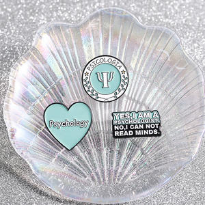 Broche de letra inglesa de Psicología creativa a precio de fábrica, insignia de Metal, accesorios Retro personalizados, alfileres de solapa - Product Image 6
