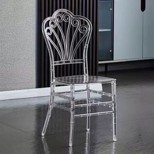Vente en gros d'usine Chaise de mariage Tifanny en résine plastique brillante transparente transparente pour hôtel, banquet, location pour événements - Product Image 1
