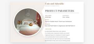 Ensemble de chambre d'enfant haut de gamme personnalisé pour garçons et filles, lit moderne en pin bleu, table de chevet avec armoire à trois portes - Product Image 6