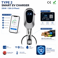 Chargeur de voiture électrique, station de recharge Byd Ev, chargeur Ev type 2, stations de recharge, chargeur de voiture, chargeur mural 22 kw