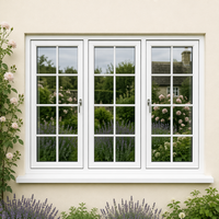 Ventana Abatible de Aluminio con Rotura de Puente Térmico Certificada CE, Ventana con Doble Acristalamiento, Resistente al Viento y al Agua, para Reemplazo en Viviendas