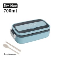 Boîte à repas portable de haute qualité avec compartiments, compatible micro-ondes, pour étudiants et employés de bureau, emballée en carton