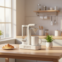 Cafetière électrique intelligente à distribution automatique, contrôle numérique de la température, programmable, en acier inoxydable, pour usage domestique et hôtelier