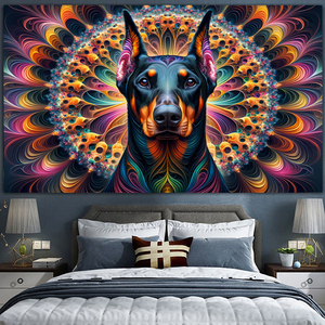 Tùy Chỉnh Con Chó Mặt Trăng Giai Đoạn Cây Trong Cuộc Sống Tấm Thảm Thiên Nhiên Hoa Nhà Máy Boho Mandala Tinh Thần Tấm Thảm Tường Treo Cho Trang Trí Nội Thất - Product Image 6