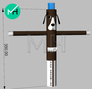 Contrôleur gonflable de <span class=keywords><strong>chien</strong></span> professionnel, taille 4m, drôle, <span class=keywords><strong>pas</strong></span> <span class=keywords><strong>cher</strong></span>, jambe unique, pour amateur de vente, nouveauté - Product Image 3