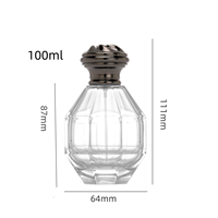 Flacon de parfum vide en verre de luxe personnalisé avec logo, flacon de parfum unique de luxe, flacon de parfum de 100 ml