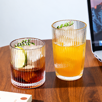 Verre Collins côtelé de style japonais en gros pour Long Island Iced Tea, Americano glacé, whisky – Logo personnalisé