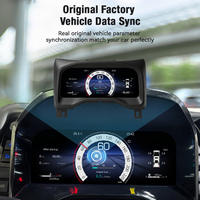 ZWNAV Écran LCD 12,3 pouces pour tableau de bord numérique Toyota HiAce 2021-2025 avec synchronisation Carplay, compteur de vitesse automatique, Plug-and-Play OEM