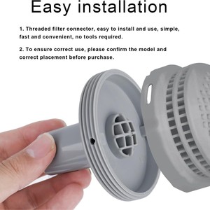 Connecteur de filtre 11070, pièce de rechange pour piscine hors sol Intex, sortie de vidange, entrée d'eau, matériau ABS gris - Product Image 2