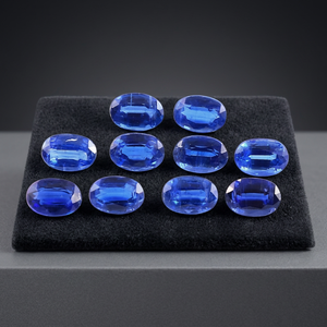 Lot de pierres précieuses en cyanite bleue, taille ovale, 6x4mm, 7x5mm, 8x6mm, pierres bleues profondes facettées pour la fabrication de bijoux fins, fabrication de pendentifs - Product Image 5