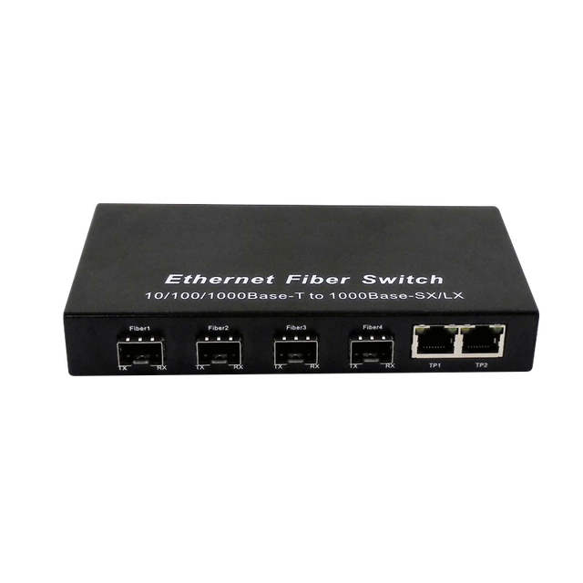 Factory 2026 New Gigabit Fiber Optic Switch 4 SFP +3RJ45 Fiber Network Switch 10/100/1000M Ethernet Switch For CCTV IP Camara