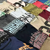 T-shirts pour hommes en coton à col rond et manches courtes, taille unique, grande taille, avec imprimés, modèle FYK239, 3,5 dollars, pour hommes africains corpulents