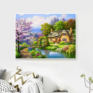 Pittura diamante 5d trapano quadrato paesaggio dipinti su tela in vendita AB trapano scenario diamante <span class=keywords><strong>arte</strong></span> pittura kit giardino <span class=keywords><strong>casa</strong></span> - Product Image 2