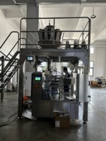 Machine d'emballage rotative multi-stations R8-200 pour sachets préformés, idéale pour l'emballage de fruits secs et de noix en sachets à fermeture éclair verticaux