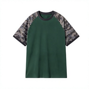 เสื้อยืดคอตตอน 100% แบบสั่งทำพิเศษสำหรับผู้ชาย ลายพราง แขนยาวทรงแร็กแลน ผ้าวาฟเฟิล ทรงบ็อกซี่ แขนยาว - Product Image 1
