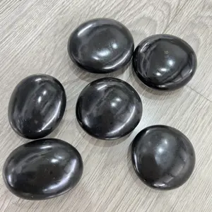 Wholesale Natural polished black tourmaline plams for healing crystal palm