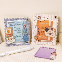 Ensemble d'autocollants mats Mr. Paper sans bordure, motif fille vintage, pour journal DIY, scrapbooking, collage, décoration