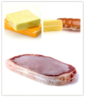 Sacs sous vide transparents en nylon PE de qualité alimentaire, imprimés sur mesure, flexibles, résistants à l'humidité, à trois soudures latérales, pour viande et fromage