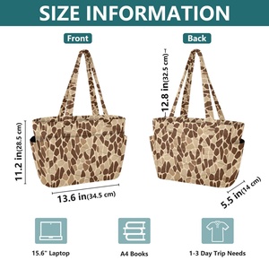 Sac à bandoulière matelassé en polyester pour femme, grande capacité, motif girafe, personnalisable avec logo, idéal pour le week-end – Nouvelle collection très prisée - Product Image 3