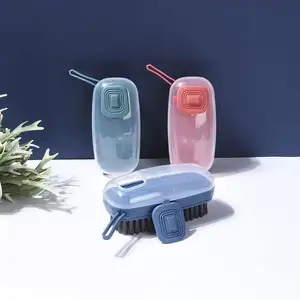 Multifunctional Shoe Brush Automatic Liquid Discharge Laundry Clothing Soap Dispensing Scrubbing Brush With Soap Dispenser