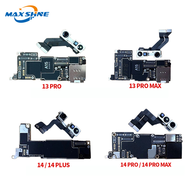 Original Unlocked Motherboard for Iphone 13 Pro Max 14 Pro Max 128gb 256gb with Face Id Logic Board Full Working Update IOS18