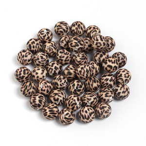 Cuentas sueltas redondas de silicona de 12 mm con estampado por transferencia de agua al por mayor para manualidades DIY, pulseras, collares y suministros de artesanía. - Product Image 5