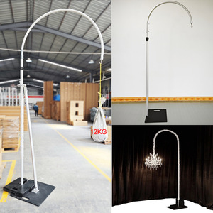 LANJO Luxury Professional 3M Black Chandelier <b>Arch</b> Frame Metal Stand Suspend Hook for Ceremony <b>Decor</b> - Product Image 5