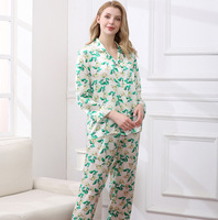Pyjamas en Soie Épaisse pour Femme – 100% Soie de Mûrier – Collection Printemps-Automne – Grandes Tailles – Ensemble Deux Pièces à Manches Longues – Vêtements d'Intérieur en Soie – Vente en Gros