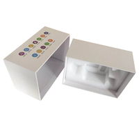 Boîte personnalisée velours noir mousse personnalisée emballage magnétique cadeau papier d'emballage boîte magnétique insertion avec mousse