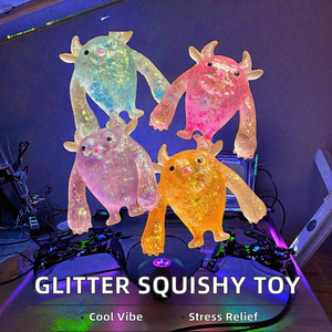Monster Calf Maltose Glitter Squishy Toy TPR <b>Material</b> Soft Stress Relief Gift for Boys 14 Years & up - Product Image 2