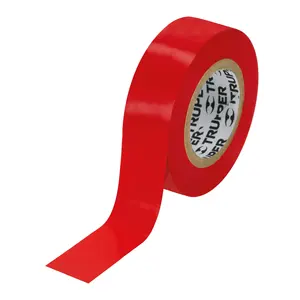 Cinta Aislante Roja TRUPER, Rollo de 9m x 19mm, Caja 8 - Product Image 1