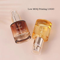 Kualitas tinggi MOQ rendah mewah 30ml parfum minyak esensial botol penetes kaca Serum Rambut kemasan perawatan kulit kosmetik