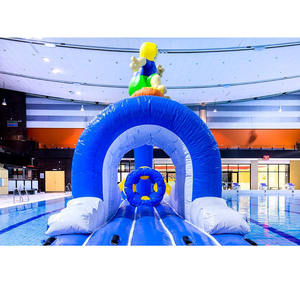 Parcours de course aquatique gonflable avec toboggan, piste d'aventure gonflable haute capacité pour piscines et centres de villégiature - Product Image 5