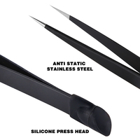 Pince à ongles professionnelle en acier inoxydable à double tête de haute qualité StraightHead Silicone gaufrage bâton outils à ongles