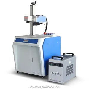 Counter type 3W 5W UV laser marking machine is used to carve diamond necklace logo crystal glass