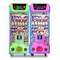 Crazy Toy 3 Claw Crane Machine Plastic English 1 Year Warranty Indoor Game Center Vending Machine Plush Catching