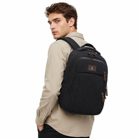 Sac à dos de sport décontracté en toile vintage, grande capacité, multi-poches, résistant à l'eau, pour ordinateur portable, voyage, sac à dos de jour