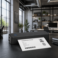 Printer Thermal A4 Portabel Nirkabel Tanpa Tinta untuk Pencetakan Mobile dengan Gulungan Kertas USB untuk Pencetakan Kantor Mobile