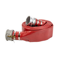 Tuyau d'incendie haute pression rouge personnalisé, diamètre 38 mm, longueur 50 pieds, flexible, résistant à l'usure, épaisseur 1,6 mm, extrusion PVC