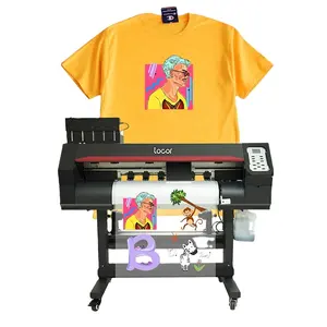 Locor 4720 XP600 Universal T-Shirt Kunststoff DTF Druckmaschine Wärme übertragung PET-Film drucker Schüttel pulver Maschine kein Schnitt